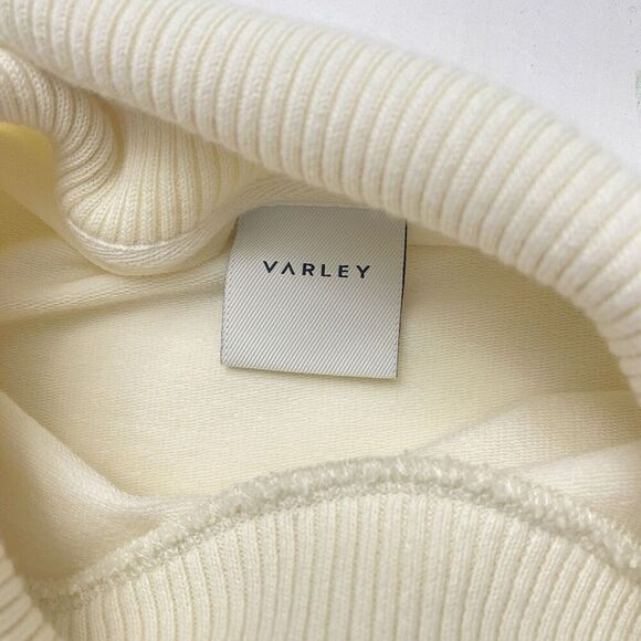 Varley Adelaine Pullover Ivory Sweatshirt Women's Small Oversized Cinched Waist - Picture 2 of 12